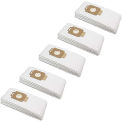 50x sacs compatible avec Nilfisk 1470286500, 200e, 22359500, 22380900, 330a, 400, 411, 420, 500, 510 aspirateur - microfibres non tissées, blanc