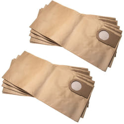 Vhbw - 10x Sacs compatible avec Metabo as 9010, asa 9011 aspirateur - papier, 51,3cm x 24,1cm marron