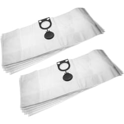10x sacs remplacement pour Metabo 6.31757, 631757 pour aspirateur - microfibres non tissées, 75cm x 30cm, blanc - Vhbw