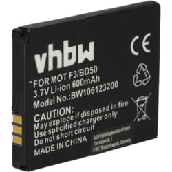 Vhbw - Batterie compatible avec avm FritzFon mt-f 2000, mt-f 2446 téléphone fixe sans fil (600mAh, 3,7V, Li-ion)