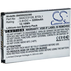 Vhbw - Batterie remplacement pour Datalogic 3H21-00000491, 94ACC0128, 94ACC0129, BTDL1 pour ordinateur handheld (3200mAh, 3,8V, Li-ion)
