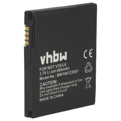vhbw Batterie remplacement pour Motorola 77865 BC50 CFNN1043 CFNN7007 SNN5779 SNN5779A pour smartphone (600mAh 37V Li-ion)