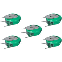5x NiMH pile bouton de remplacement pourment 3 épingles type V80H 80mAh 1,2V convient pour les batteries de modélisme etc. - Vhbw