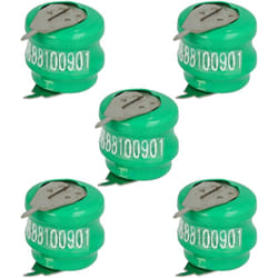 5x NiMH pile bouton de remplacement pour type V40H 2 épingles 40mAh 2,4V convient pour les batteries de modélisme etc. - Vhbw
