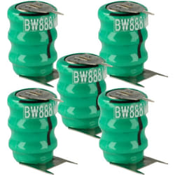 Vhbw - 5x NiMH pile bouton de remplacement pour type V40H 3 épingles 40mAh 3,6V convient pour les batteries de modélisme etc.