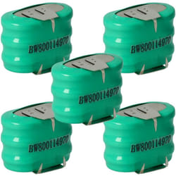 5x NiMH pile bouton de remplacement pour type 3/V150H 3 épingles 150mAh 3,6V convient pour les batteries de modélisme etc. - Vhbw