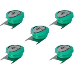vhbw 5x NiMH pile bouton de remplacement pourment 3 épingles type V40H 40mAh 1,2V convient pour les batteries de modélisme etc.