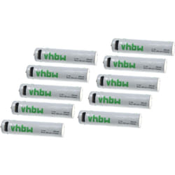 vhbw 10x Piles rechargeables AAA Micro avec prise micro-USB (280mAh, 1,5V, Li-ion)