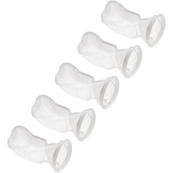 Vhbw - 5x Chaussettes filtrantes universelles pour aquarium, piscine, skimmer - Sac de filtration, polyester, 18 x 45 cm, 150 micromètre, blanc