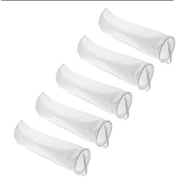 Vhbw - 5x Chaussettes filtrantes universelles pour aquarium, piscine, skimmer - Sac de filtration, polypropylène, 18 x 81 cm, 100 micromètre, blanc
