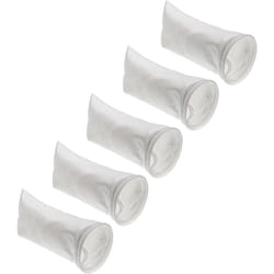 Vhbw - 5x Chaussettes filtrantes universelles pour aquarium, piscine, skimmer - Sac de filtration, polyéthylène, 18 x 45 cm, 100 micromètre, blanc