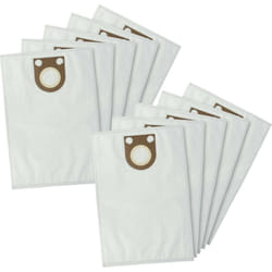 Vhbw - 10x Sacs compatible avec Bosch gas 1200, gas 1200 l Professional, gas 15 aspirateur - microfibres non tissées, 43cm x 33cm, blanc
