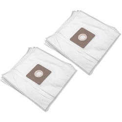 vhbw 10x Sacs compatible avec Dirt Devil Beat 1, 1,1, 2, 2,1 aspirateur - microfibres non tissées, 31cm x 22,5cm, blanc