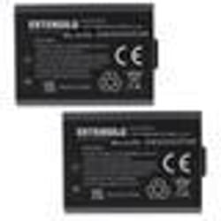 EXTENSILO 2x Batterie compatible avec Canon EOS 1100D 2000D 1200D 4000D 1300D Kiss X70 Kiss X50 appareil photo (1100mAh