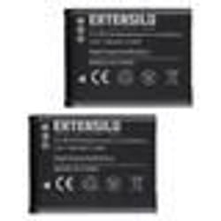 EXTENSILO 2x Batterie compatible avec Samsung DV180F ES70 ES65 ES90 ES80 ES78 ES75 ES74 ES73 ES71 appareil photo (700mAh