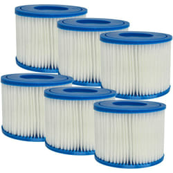 Vhbw - 6x Cartouche filtrante type vi compatible avec Bestway Lay-Z-Spa Hawaii, Monaco, Miami spa, bain à remous - Filtre de rechange bleu / blanc