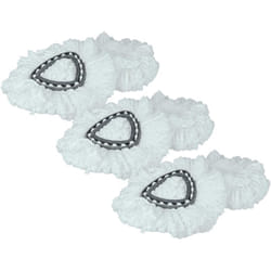 vhbw 6x Serpillères compatible avec Vileda Easy Wring & Clean, Turbo Easy Wring balai nettoyant - Tête de rechange, microfibre, noir / blanc