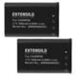EXTENSILO 2x Batterie compatible avec Casio Exilim EX-H10BK EX-FH100BK EX-H20G EX-H10 EX-H15 EX-FH100 appareil photo (1800mAh