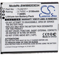 Vhbw - Batterie remplacement pour Alcatel TLi021F7 pour routeur modem hotspots (2150mAh, 3,7V, Li-ion)
