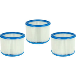 Vhbw - Set de filtres 3x Filtre plissé compatible avec Makita 441, 442, 446L, 446 lx, P-70219, VC2010L aspirateur à sec ou humide - Filtre à cartouche