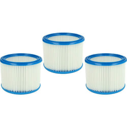 Vhbw - Set de filtres 3x Filtre plissé compatible avec Nilfisk Attix 40-01 pc Inox, 40-0M pc Zone 22 aspirateur à sec ou humide - Filtre à cartouche