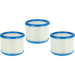 Vhbw - Set de filtres 3x Filtre plissé compatible avec Nilfisk Attix 50-21 pc ec, 50-21 xc aspirateur à sec ou humide - Filtre à cartouche