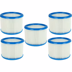 vhbw - the clever way Set de 5x filtre rond plissé pour votre aspirateur industriel, pour aspiration à sec ou humide - Finiti ...