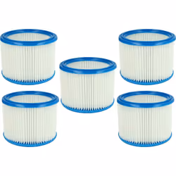 vhbw - the clever way Set de 5x filtre rond plissé pour votre aspirateur industriel, pour aspiration à sec ou humide - Finiti ...