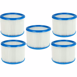 vhbw - the clever way Set de 5x filtre rond plissé pour votre aspirateur industriel, pour aspiration à sec ou humide - Finiti ...
