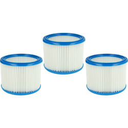 vhbw Set de filtres 3x Filtre plissé compatible avec Nilfisk Aero 21 / 21 INOX, 26, 31 INOX aspirateur à sec ou humide - Filtre à cartouche