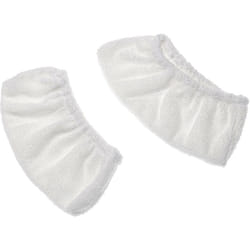 Vhbw - 2x Housses de rechange compatible avec Kärcher sc 1702 b Profi, sc 1 EasyFix nettoyeur à vapeur - microfibre, blanc, rectangulaire