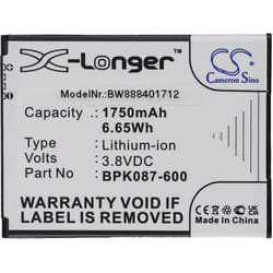 Vhbw - Batterie remplacement pour Verifone BPK087-600, BPK087-600-01-A, BPK087-600-01-B pour scanner de code-barre pos (1750mAh, 3,8V, Li-ion)