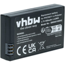 Vhbw - Batterie remplacement pour Parrot PF070238, PF070071, MCSAS00314, MCSAS00319 pour drone (600mAh, 3,7V, Li-polymère)