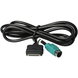vhbw Câble audio voiture compatible avec Alpine CDE-9870R/RM, CDE-9871R/RR, CDE-9872R/RM, CDE-9873RB, CDE-9874R/RR/RBi - Adaptateur, 100 cm, noir