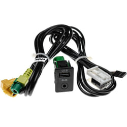 Câble adaptateur aux usb pour radio de voiture (100 cm) compatible avec vw Golf vi (10/2008+), Jetta v (type 1K5) 10/2005 - 2010 - Vhbw
