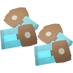 Vhbw - 10x Sacs remplacement pour Wolf 0730 / 730 pour aspirateur - papier, 26.1cm x 15.05cm, bleu clair