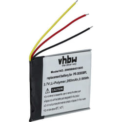 Vhbw - Batterie compatible avec SanDisk SDMX18R-004GI-A57, SDMX18R-004GK-A57 lecteur de musique MP3 (260mAh, 3,7V, Li-polymère)