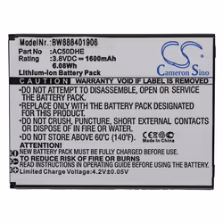 vhbw Batterie remplacement pour Archos AC50DHE pour smartphone (1600mAh 38V Li-ion)
