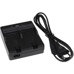 Vhbw - Chargeur double compatible avec Topcon HiPer v gnss Receivers, OS-101, OS-102, OS-103 appareil de mesure / batterie - Noir, plastique