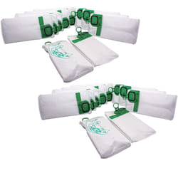 Vhbw - 20x Sacs remplacement pour Vorwerk FP140/150 pour aspirateur - microfibres non tissées, 26cm x 14cm, blanc / vert