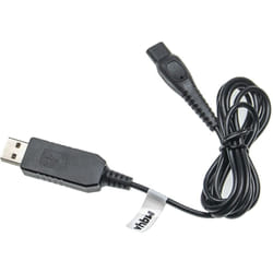 Vhbw - Câble usb de charge compatible avec Philips HQ8845, HQ8850, HQ8865, HQ8870, HQ8875, HQ8880, HQ8882 rasoir - Câble d'alimentation, 100 cm, noir