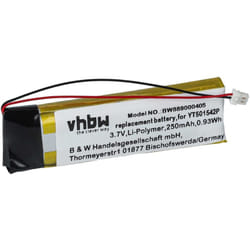 Vhbw - Batterie compatible avec Sena 10U casque audio, écouteurs sans fil (250mAh, 3,7V, Li-polymère)
