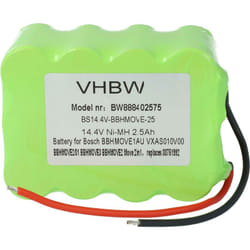 Batterie compatible avec Bosch Move 2in1, 2in1 14.4V, BBHMOVE1/01, BBHMOVE1/03, BBHMOVE1AU/03 aspirateur (2500mAh, 14,4V, NiMH) - Vhbw
