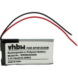 Vhbw - 1x Batterie compatible avec Samsung BN81-04794A, SSG-2200AR lunettes 3D, vr (70mAh, 3,7V, Li-polymère)