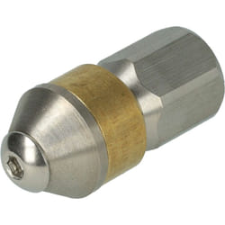 Vhbw - buse nettoyeur tuyaux pour jet haute pression - acier inoxydable, filetage interne 1/8', Rotatif, or / argenté