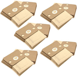 Vhbw - 50x Sacs compatible avec Rowenta ro 123, 1211, 1213, 1230, 1233 aspirateur - papier, 22cm x 16,5cm, couleur sable