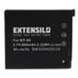 EXTENSILO Batterie remplacement pour Casio NP-60 pour appareil photo reflex numérique (600mAh 37V Li-ion)