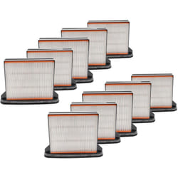 Vhbw - 10x filtre compatible avec Eibenstock dss 35 m, dss 35 ip, dss 35M iP aspirateur - filtre à eau/à plis plats/HEPA noir / blanc / gris