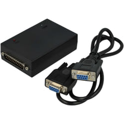 Boîtier rib compatible avec Motorola MX3000, MX2000, MX1000, MX3013, MX3010, MTS2020, Saber - Adaptateur de programmation incl. câble RS232 noir