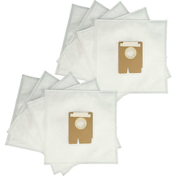 10x Sacs compatible avec Bork vc 8218 bl, vc 8318 re, vc 8418 yl, vc 8618 yl aspirateur - microfibre non tissée, 27,6cm x 26,6cm blanc - Vhbw